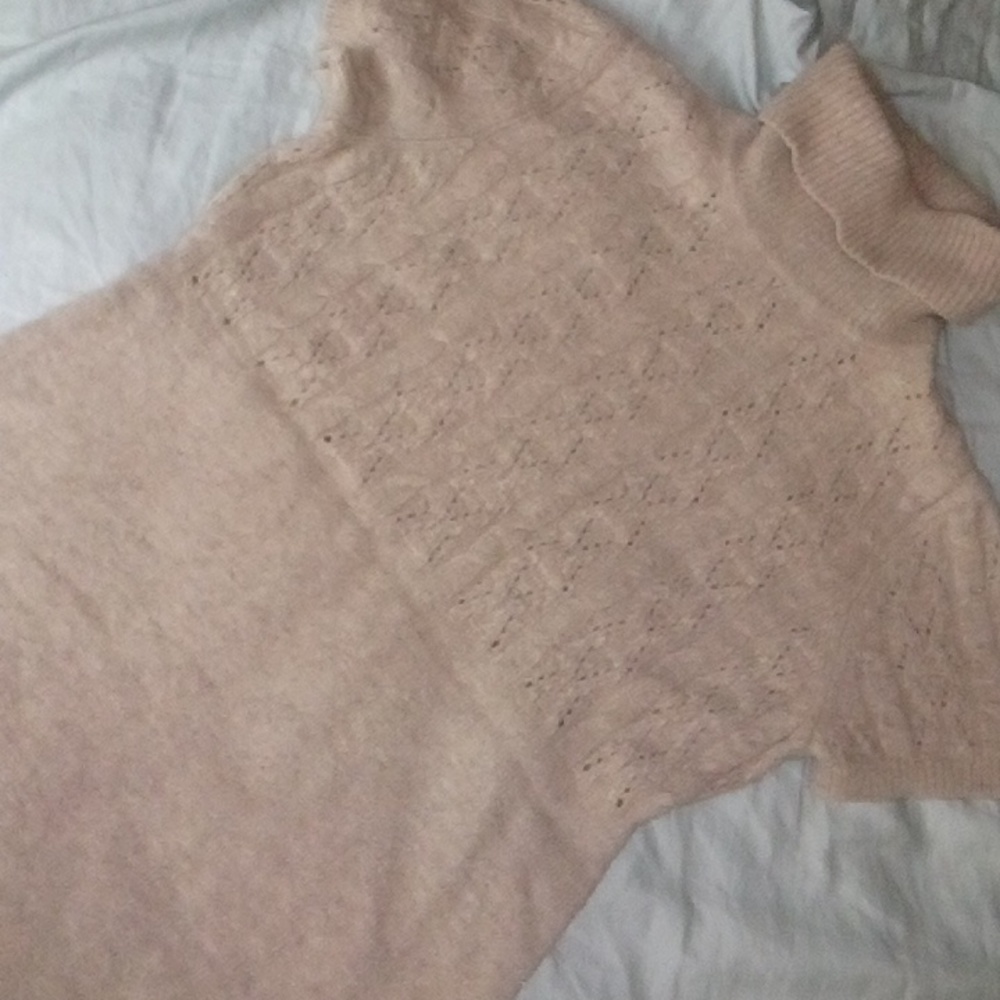 Perfect cream short sleeve knit sweater